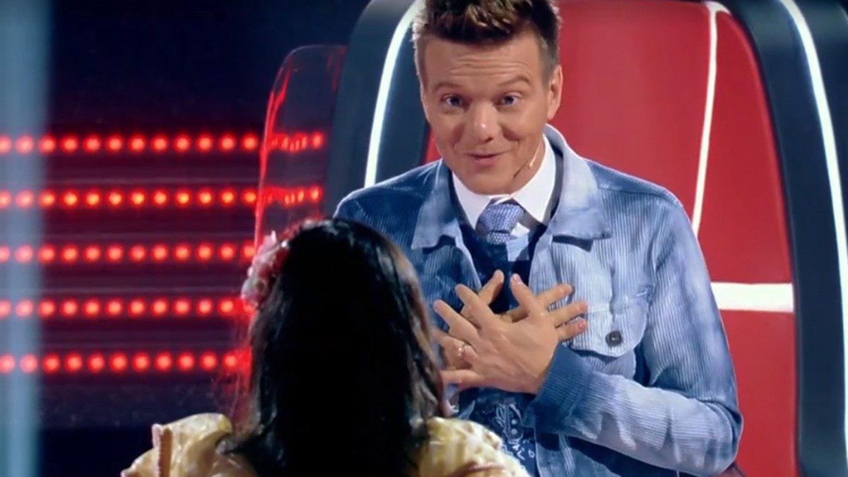Michel Teló e candidata no The Voice Kids