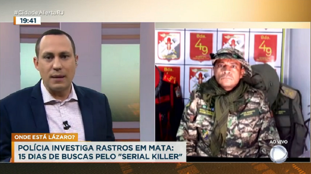 Ernani Alves durante o Cidade Alerta Rio