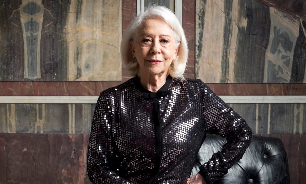 Fernanda Montenegro nos bastidores da Globo (Divulgação)
