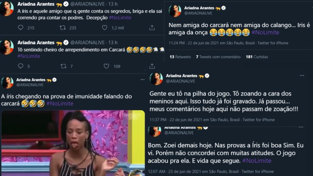 Twitter Ariadna Arantes do No Limite_2306