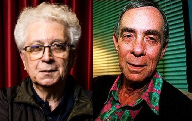 Os novelistas Aguinaldo Silva (à esquerda) e Dias Gomes (à direita) (Reprodução/Globo)