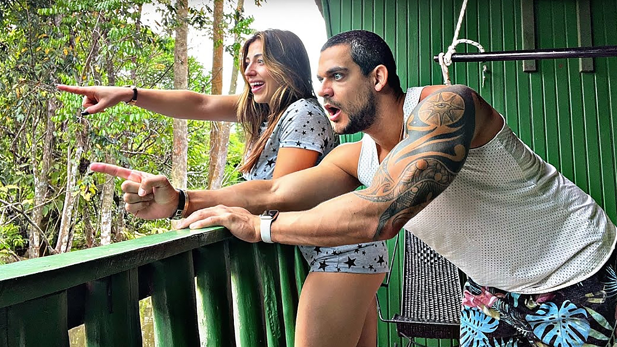 Caique Aguiar e Marcelli comemoram Dia dos Namorados em hotel na Amazônia