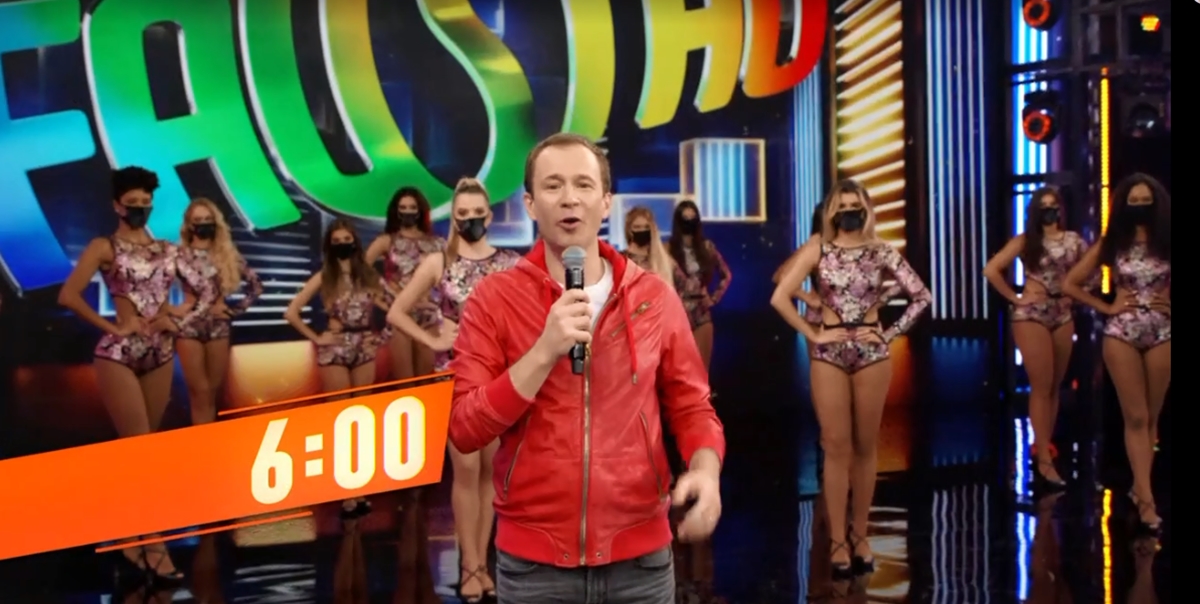 Tiago Leifer em chamada do Domingão do Faustão (Reprodução: Globo)