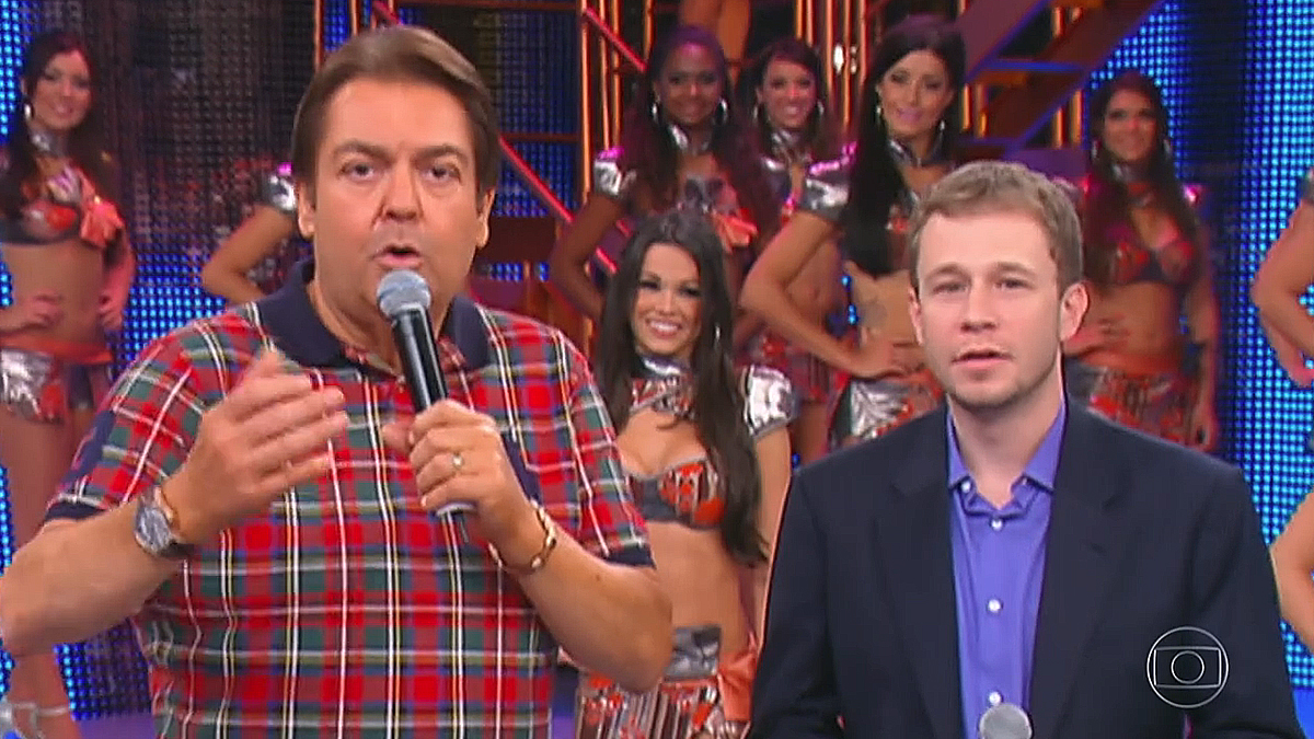 Faustão e Tiago Leifert em 2012