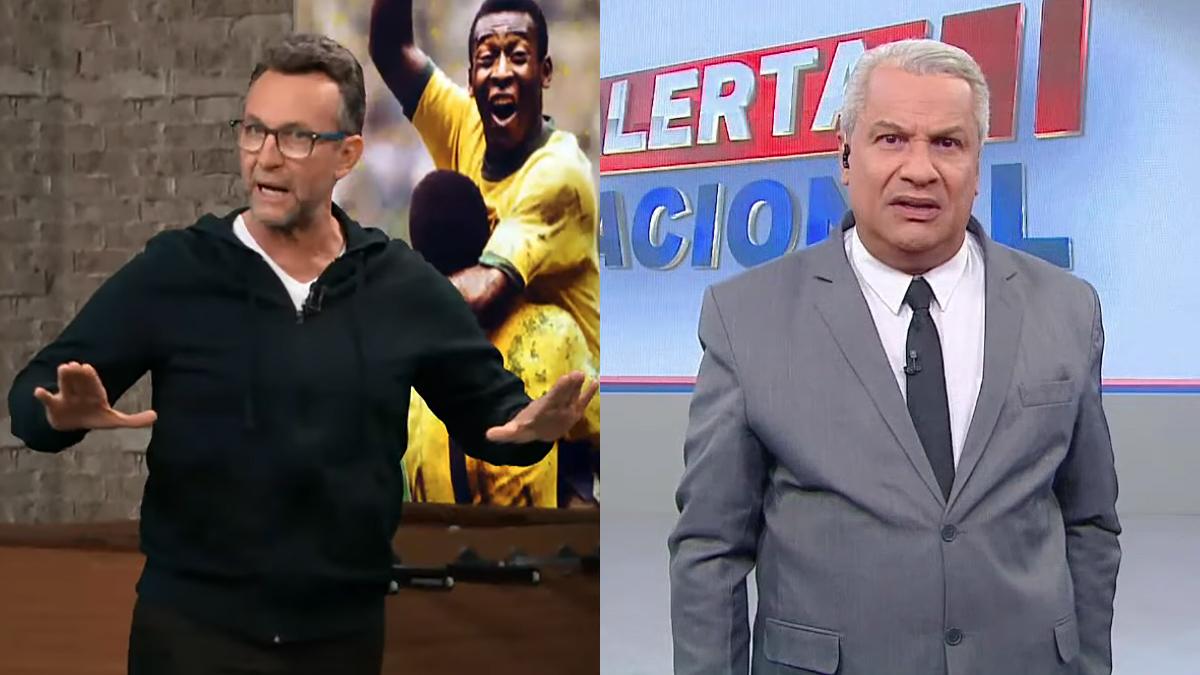 Os apresentadores Neto e Sikêra Jr.