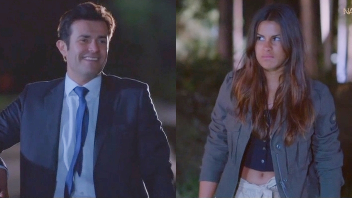 Félix (Álbano Jerônimo) e Nazaré (Carolina Loureiro) em cena da novela Nazaré (Reprodução: SIC)