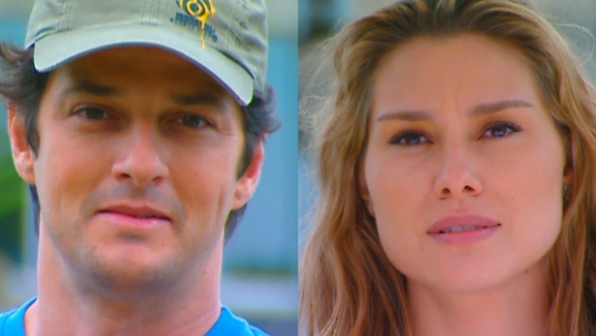 Daniel (Marcelo Serrado) e Clarice (Lavínia Vlasak) em cena de Prova de Amor (Reprodução: Record TV)
