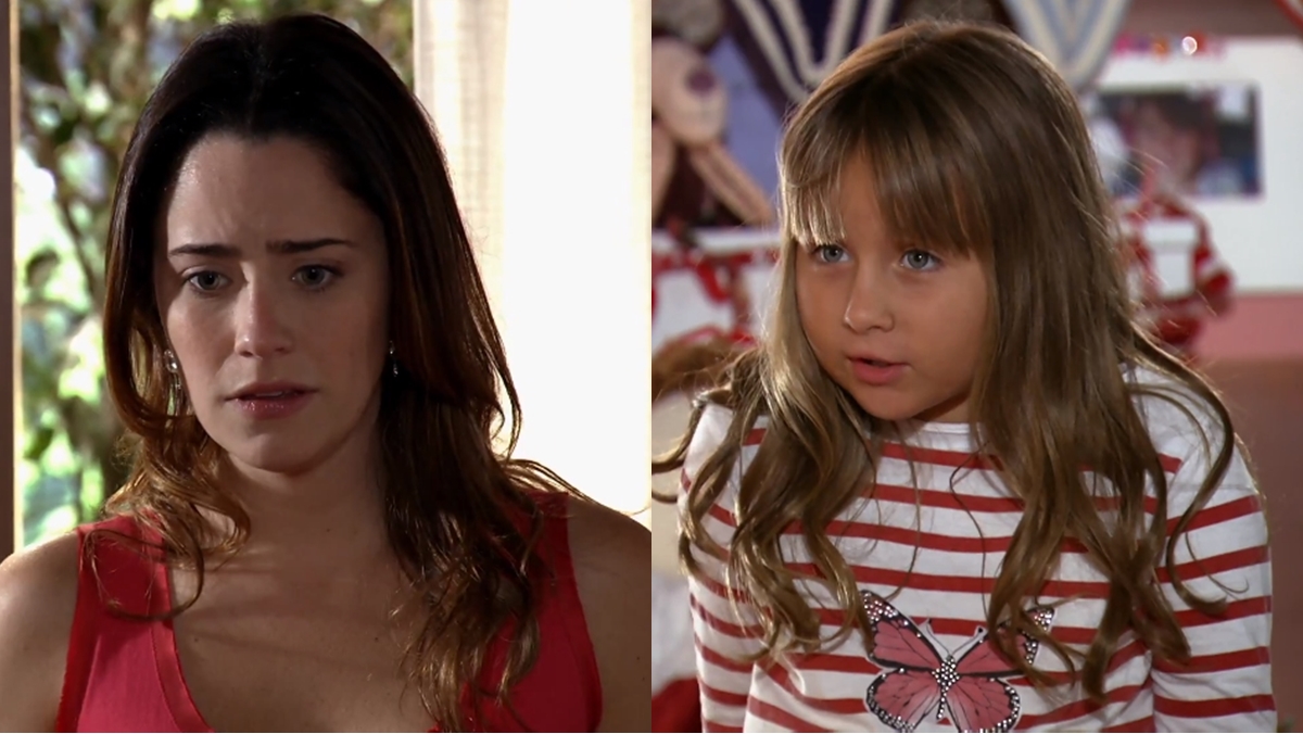 Fernanda Vasconcellos (Ana) e Jesuela Moro (Júlia) em cena de A Vida da Gente (Reprodução: Globo)