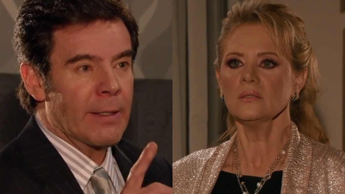 Guillermo Capetillo (Nelson) e Érika Buenfil (Vitória) em cena de Amores Verdadeiros (Reprodução: Televisa S.A.)