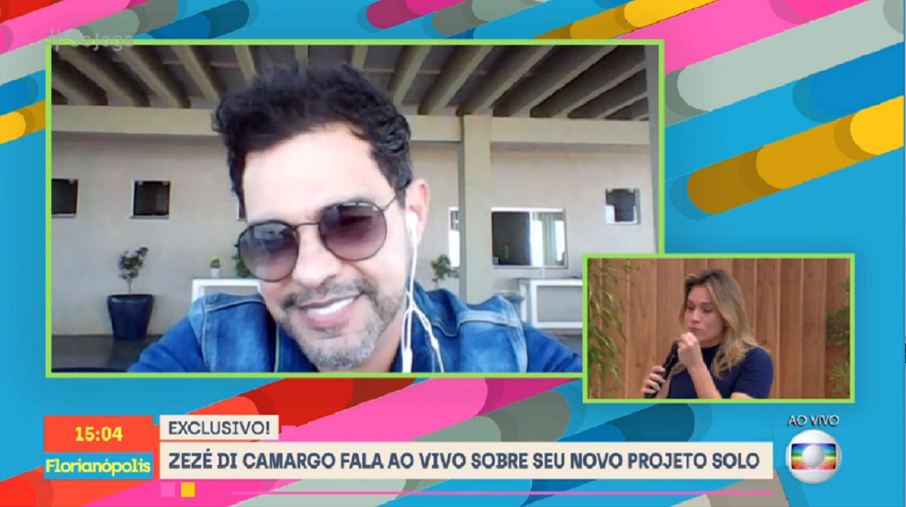Zezé Di Camargo durante o Se Joga
