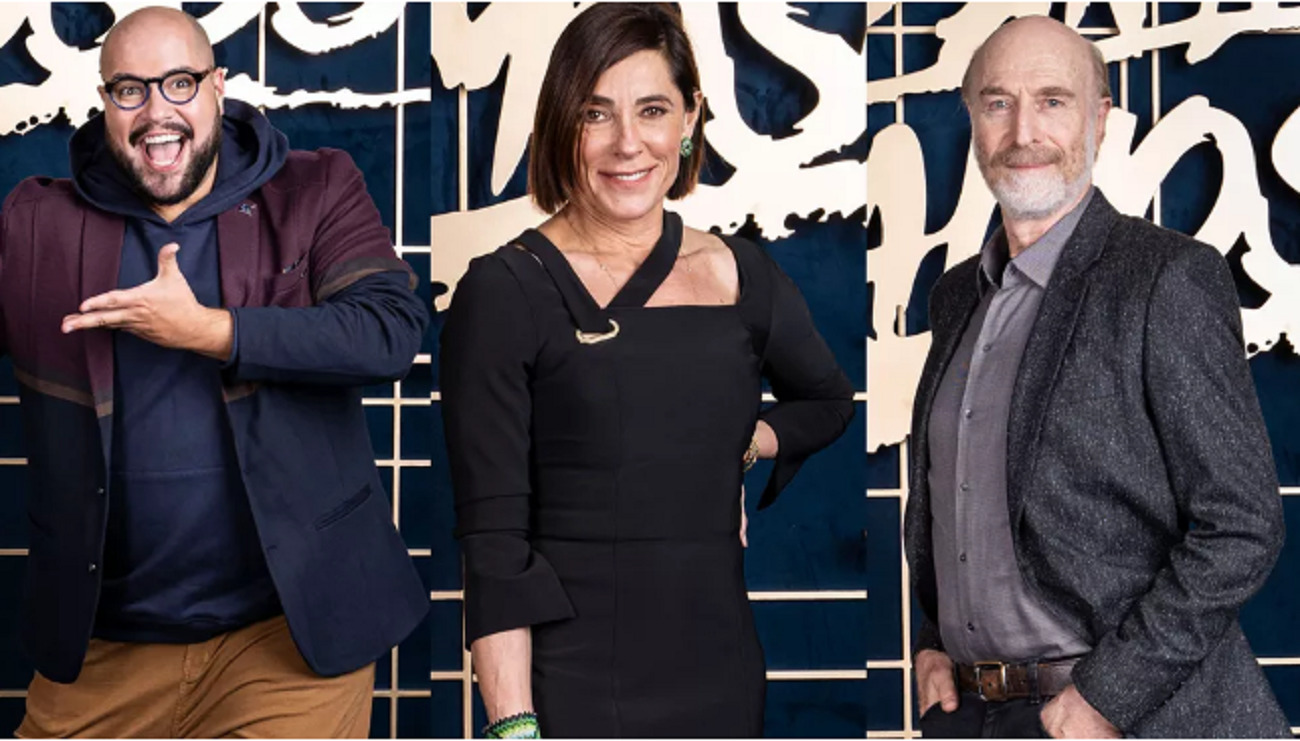Tiago Abravanel, Christiane Torloni e Odilon Wagner no Super Dança dos Famosos