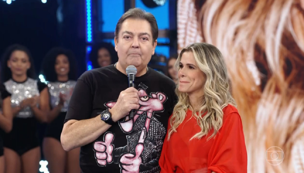 Fausto Silva e Ingrid Guimarães no Domingão do Faustão