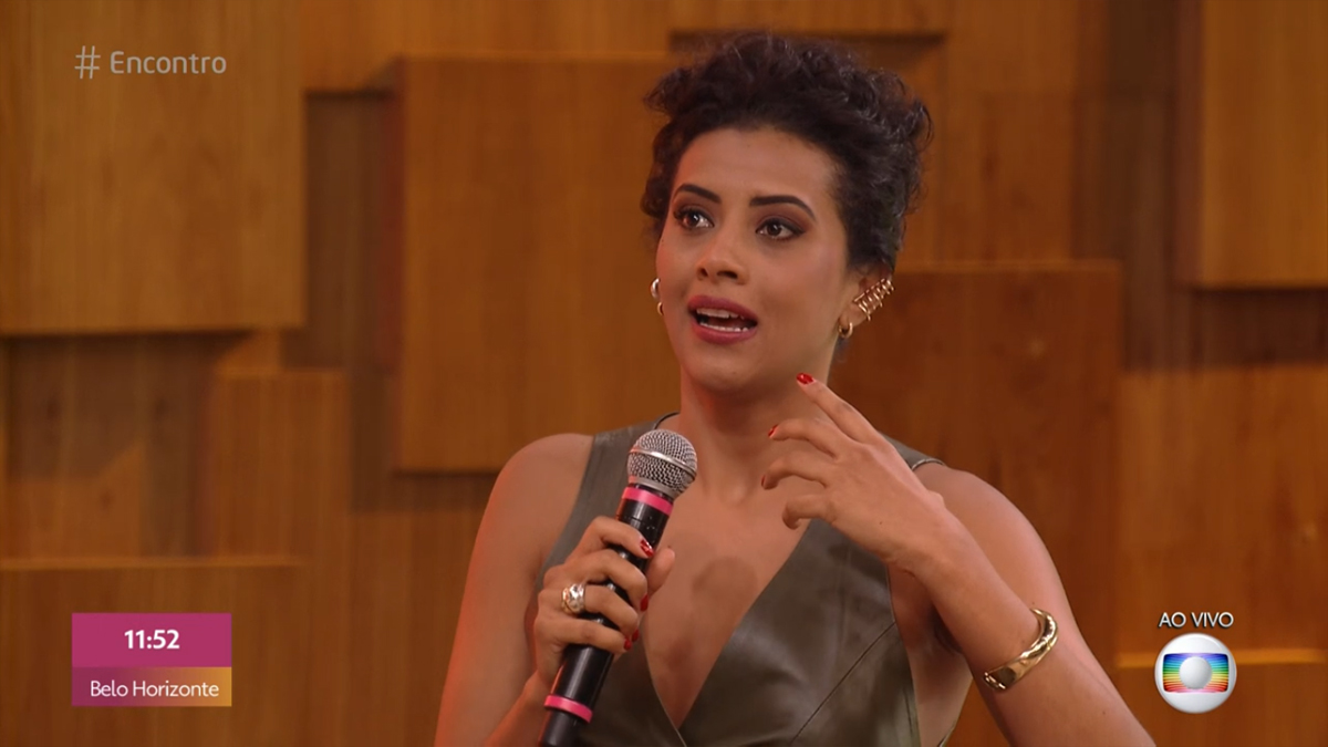 Aline Midlej no Encontro com Fátima Bernardes