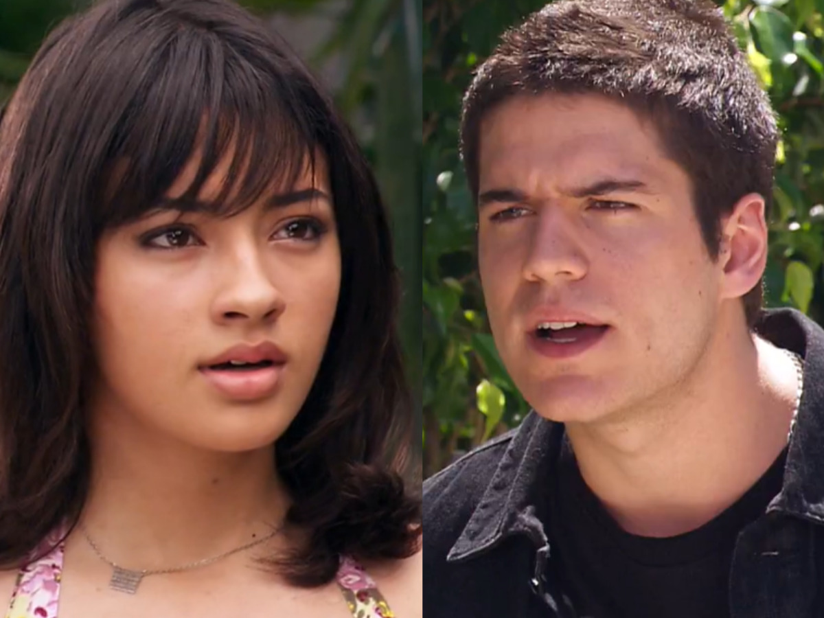 Gabi (Carolina Oliveira) e Pedro (Marco Pigossi) em Ti Ti Ti (Reprodução/Globo)