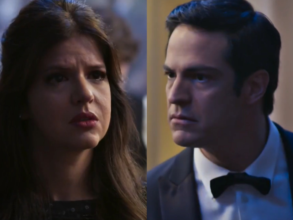 Maria Pia (Mariana Santos) e Eric (Mateus Solano) em Pega Pega (Reprodução/Globo)
