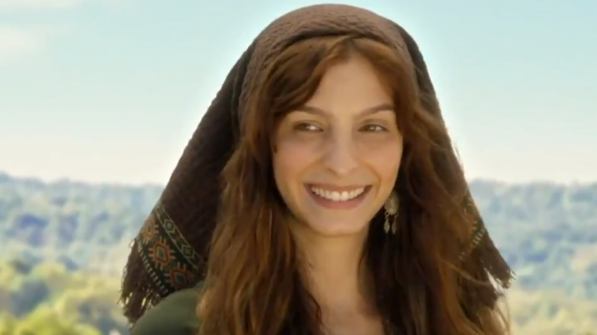 Lia (Michelle Batista) em Gênesis (Reprodução/Record TV)