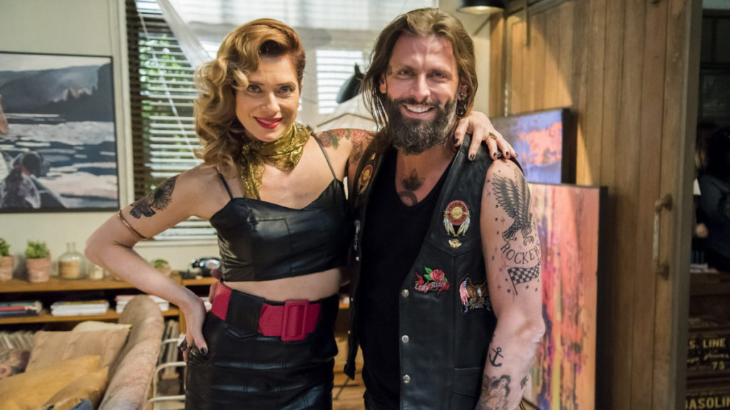 Lenita (Letícia Spiller) e Ralf (Henri Castelli) em Sol Nascente (Reprodução/Globo)