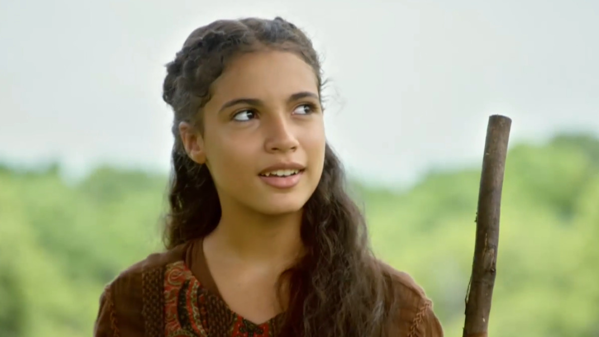 Bila (Allana Lopes) em Gênesis (Reprodução/Record TV)