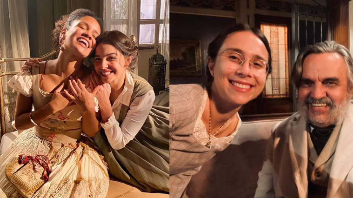Protagonistas de As Five e da novela Nos Tempos do Imperador (Reprodução/Globo)
