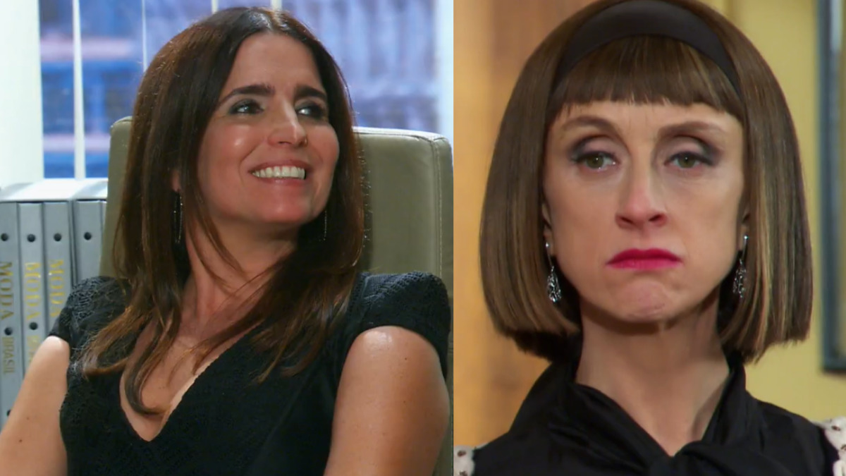 Suzana (Malu Mader) e Help (Betty Gofman) em Ti Ti Ti (Reprodução/Globo)