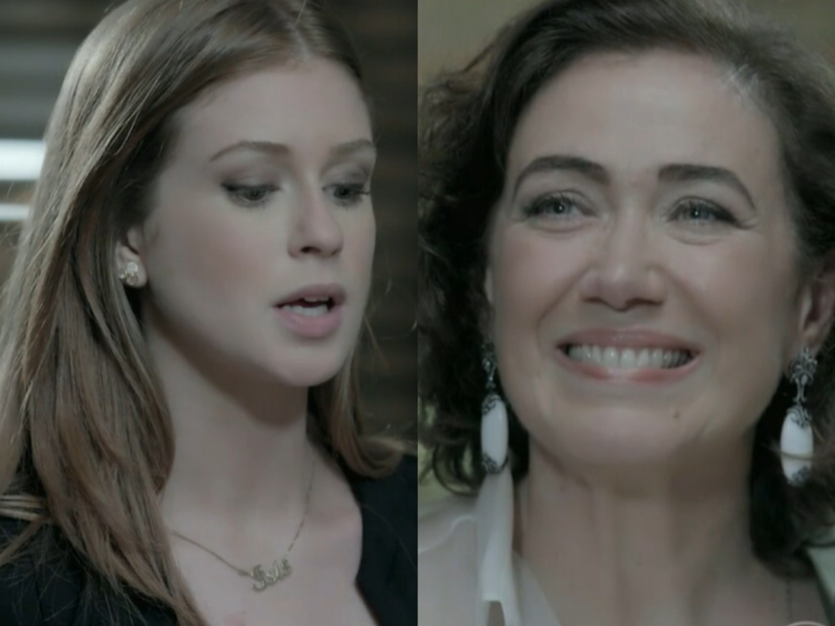 Maria Isis (Marina Ruy Barbosa) e Maria Marta (Lilia Cabral) em Império (Reprodução/Globo)
