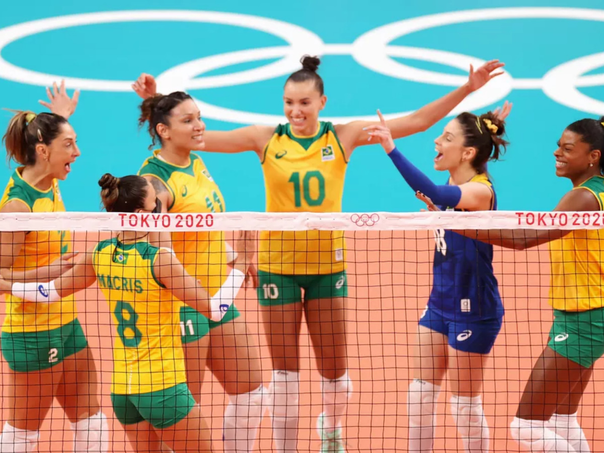 Time brasileiro de vôlei feminino (Reprodução)