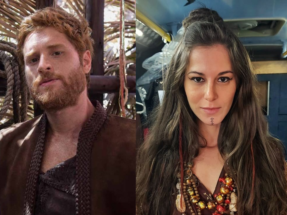Esaú (Cirillo Luna) e Aolibama (Dani Moreno) em Gênesis (Reprodução/Record TV)