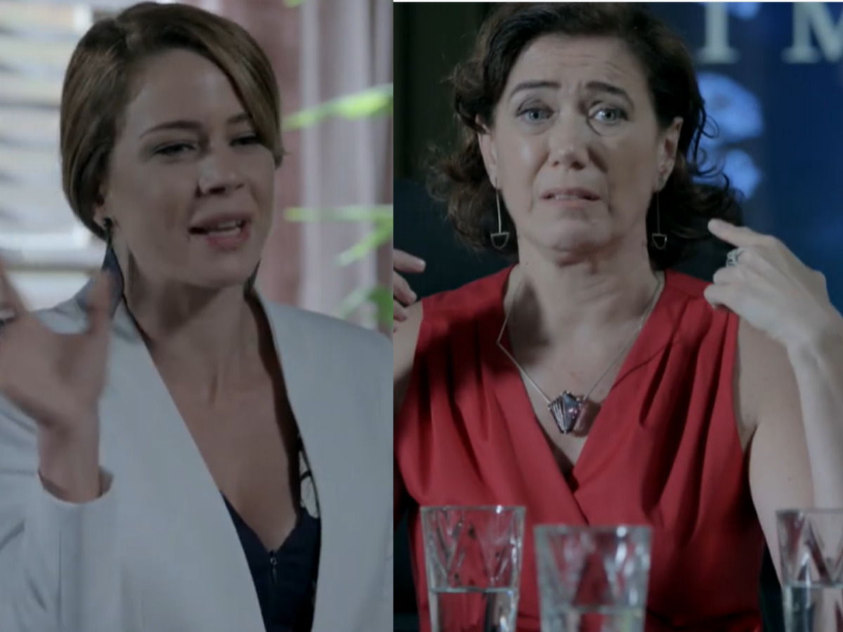 Cristina (Leandra Leal) e Maria Marta (Lilia Cabral) em Império (Reprodução/Globo)