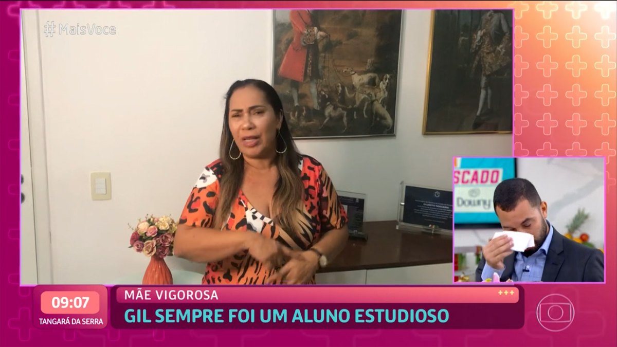 Dona Jacira e Gil do Vigor no Mais Você