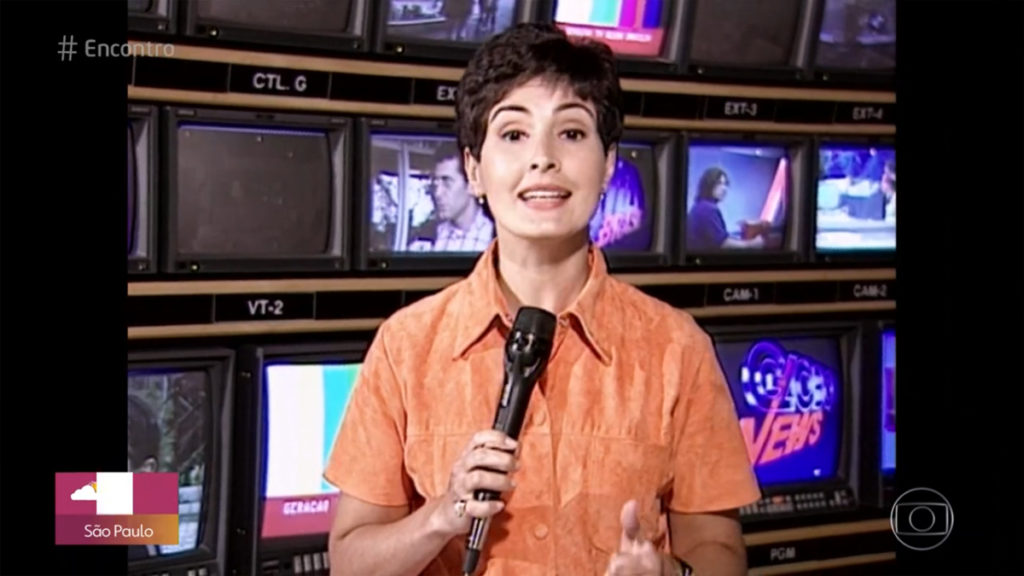 Fátima Bernardes no lançamento da GloboNews