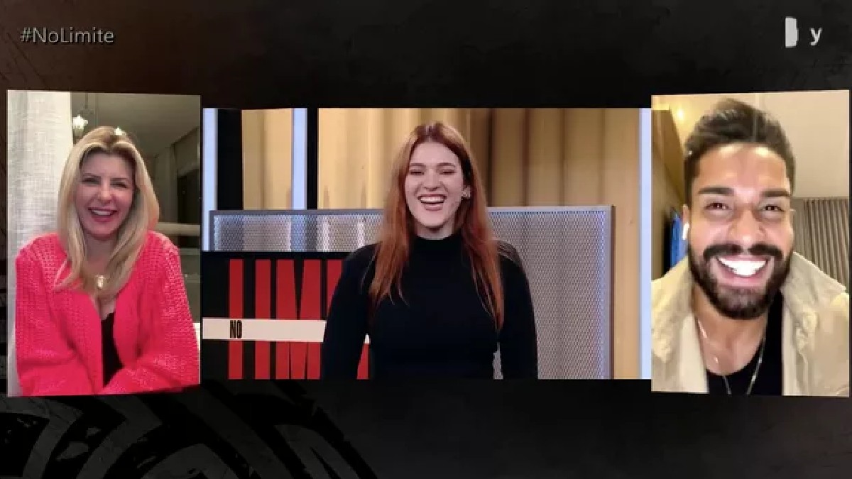 Íris, Ana Clara e Arcrebiano no No Limite
