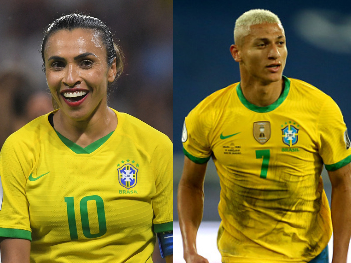 Marta e Richarlison da Seleção Brasileira