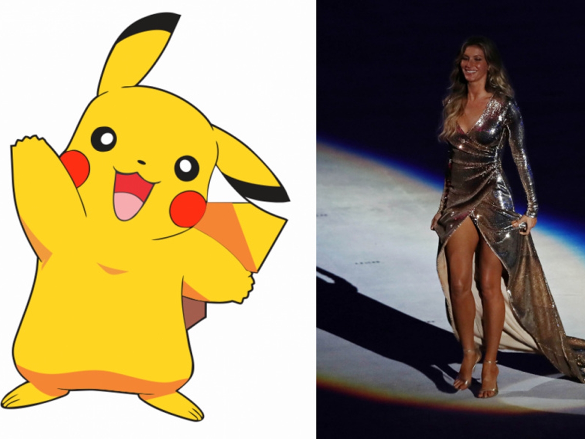 Pikachu e Gisele Bündchen