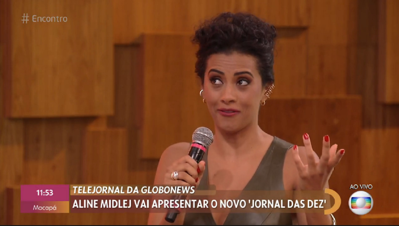 Aline Midlej no Encontro com Fátima Bernardes