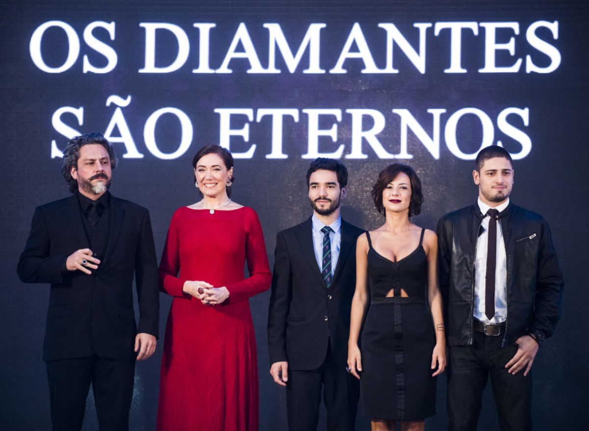 José Alfredo (Alexandre Nero), Maria Marta (Lilia Cabral), José Pedro (Caio Blat), Maria Clara (Andreia Horta) e João Lucas (Daniel Rocha) de Império (Divulgação/Globo)
