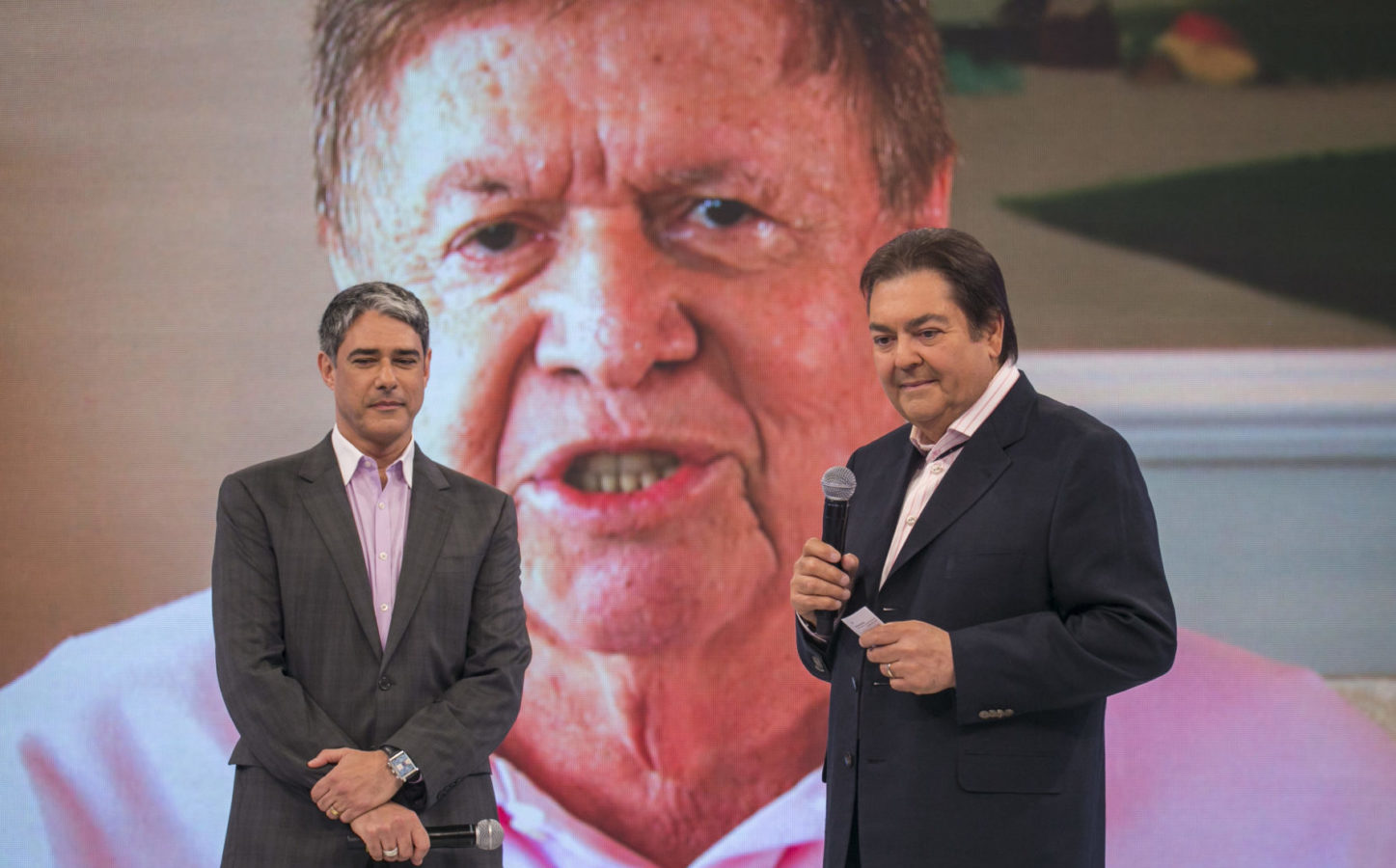 William Bonner e Fausto Silva (Divulgação/Globo)