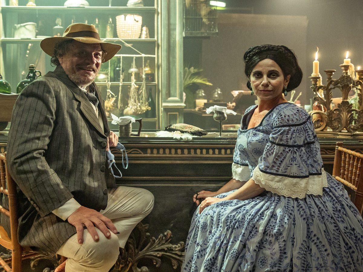 Ernani Moraes e Paula Cohen em Nos Tempos do Imperador