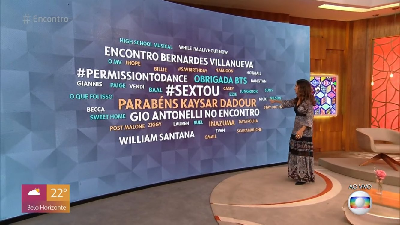 Fátima Bernardes comenta hashtag no Encontro (Reprodução / Globo)