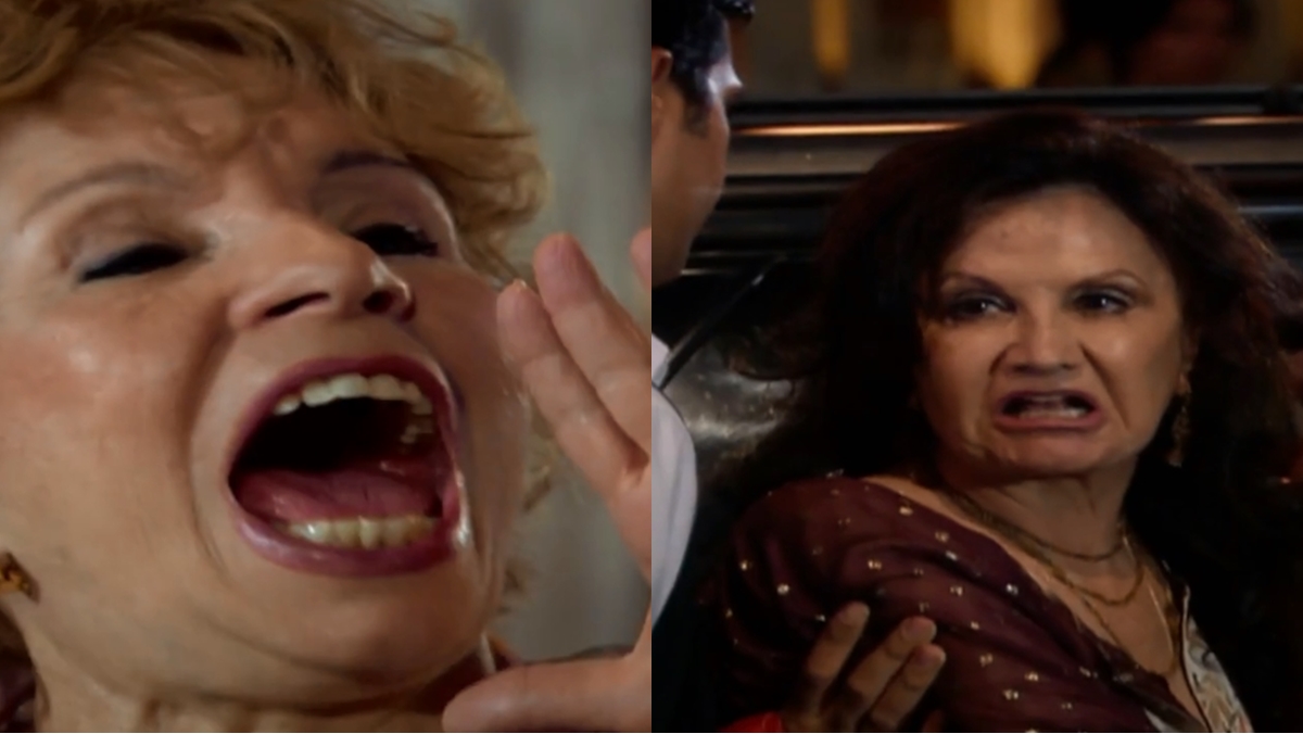 Iracema (Daisy Lucidi) e Dolores (Rosamaria Murtinho) em cena de Paraíso Tropical (Reprodução: Globo)