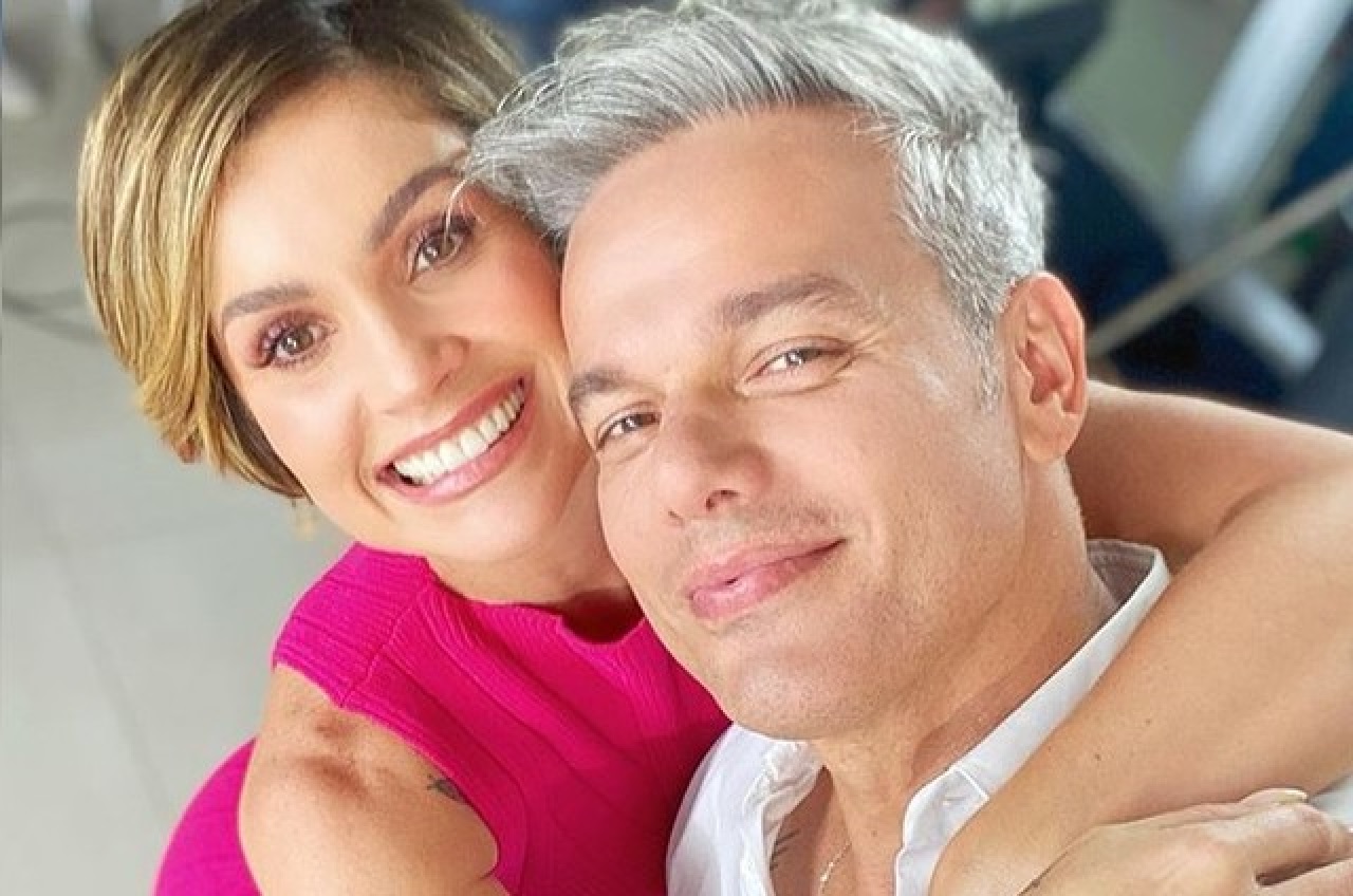 A atriz Flávia Alessandra e seu marido, o apresentador Otaviano Costa (Reprodução/O Globo)