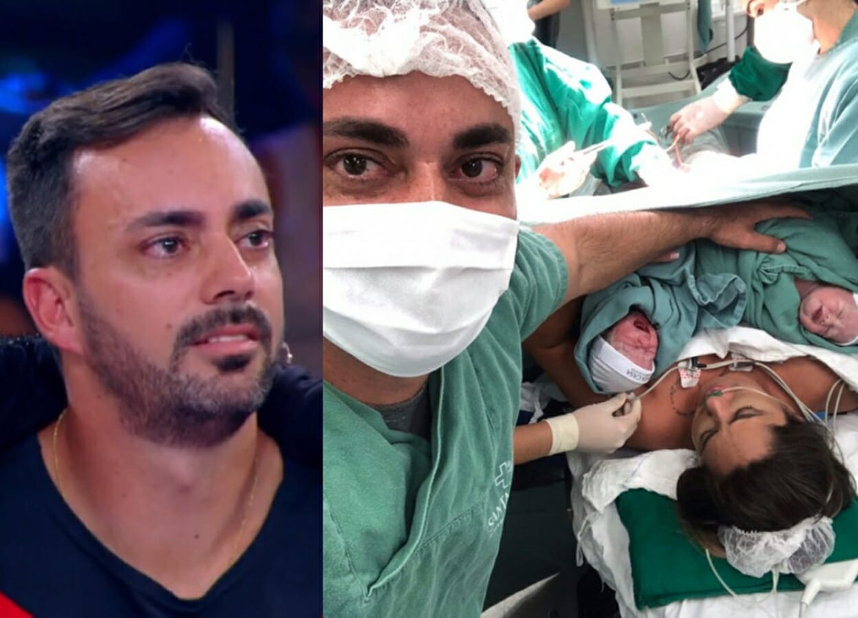 Beto Dóro no Quem Quer Ser um Milionário e com a esposa, Valeska, e os filhos
