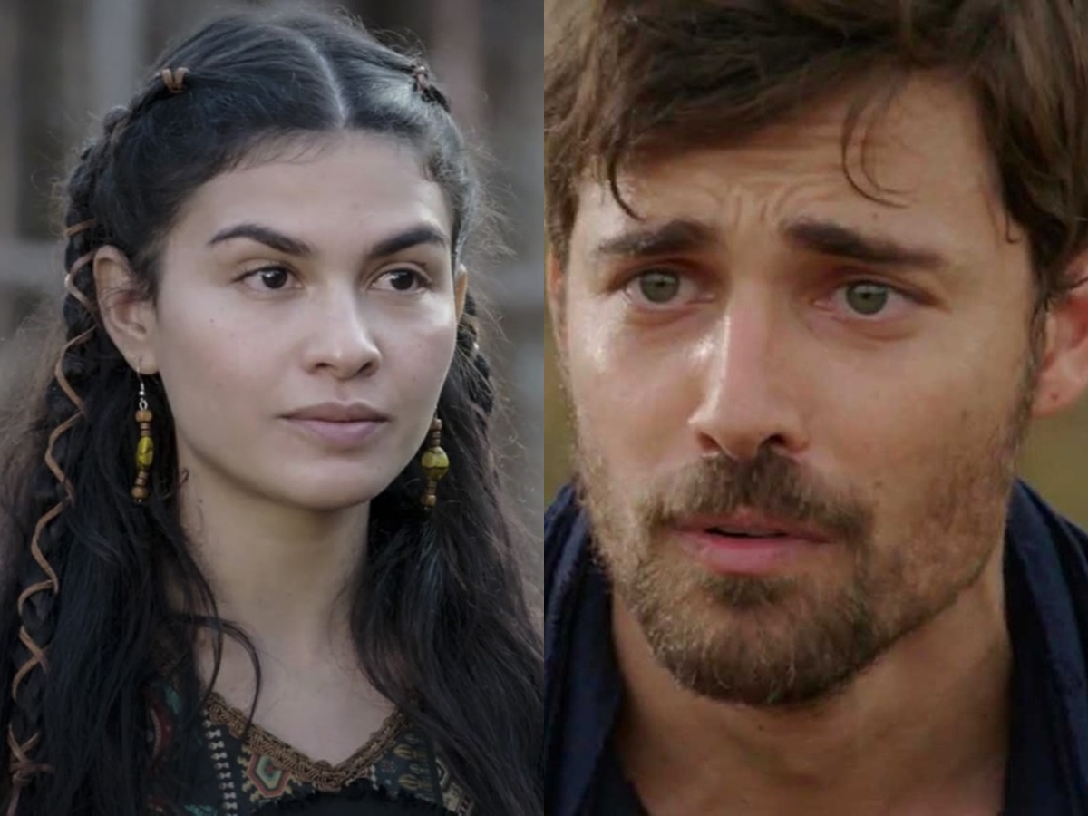 Bila (Allana Lopes) e Jacó (Miguel Coelho) de Gênesis