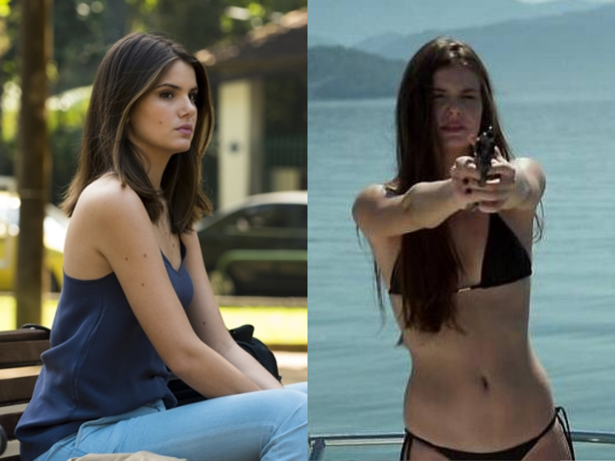 Camila Queiroz em Pega Pega e em Verdades Secretas (Divulgação)