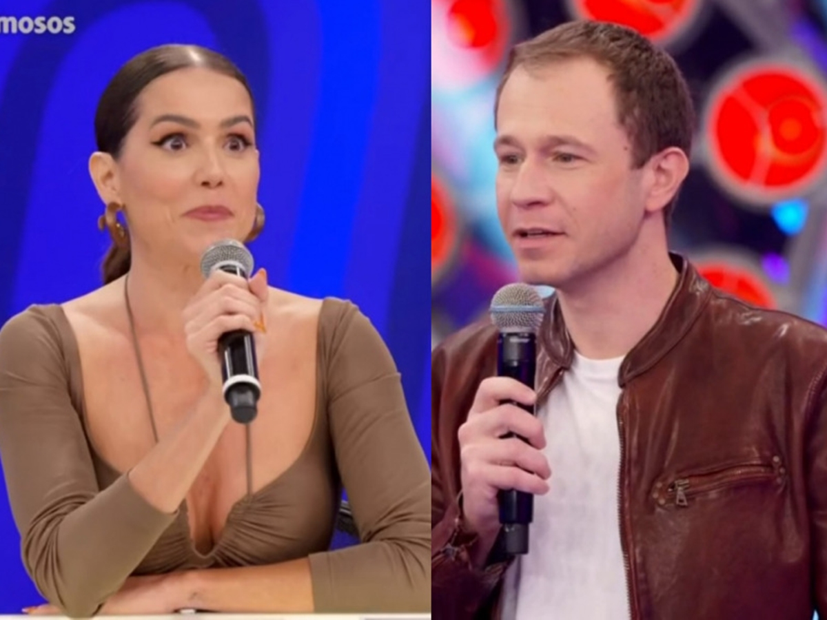 Deborah Secco e Tiago Leifert na Super Dança dos Famosos