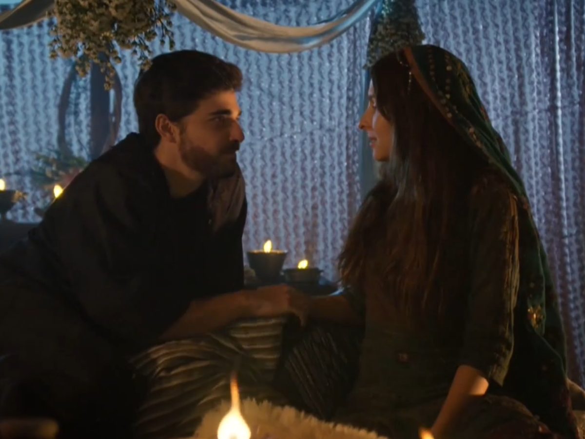 Jacó (Miguel Coelho) e Lia (Michelle Batista) em Gênesis (Reprodução/Record TV)