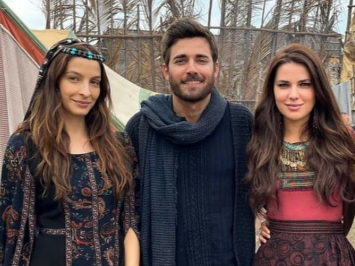 Michelle Batista, Miguel Coelho e Thais Melchior em Gênesis (Reprodução/Record TV)