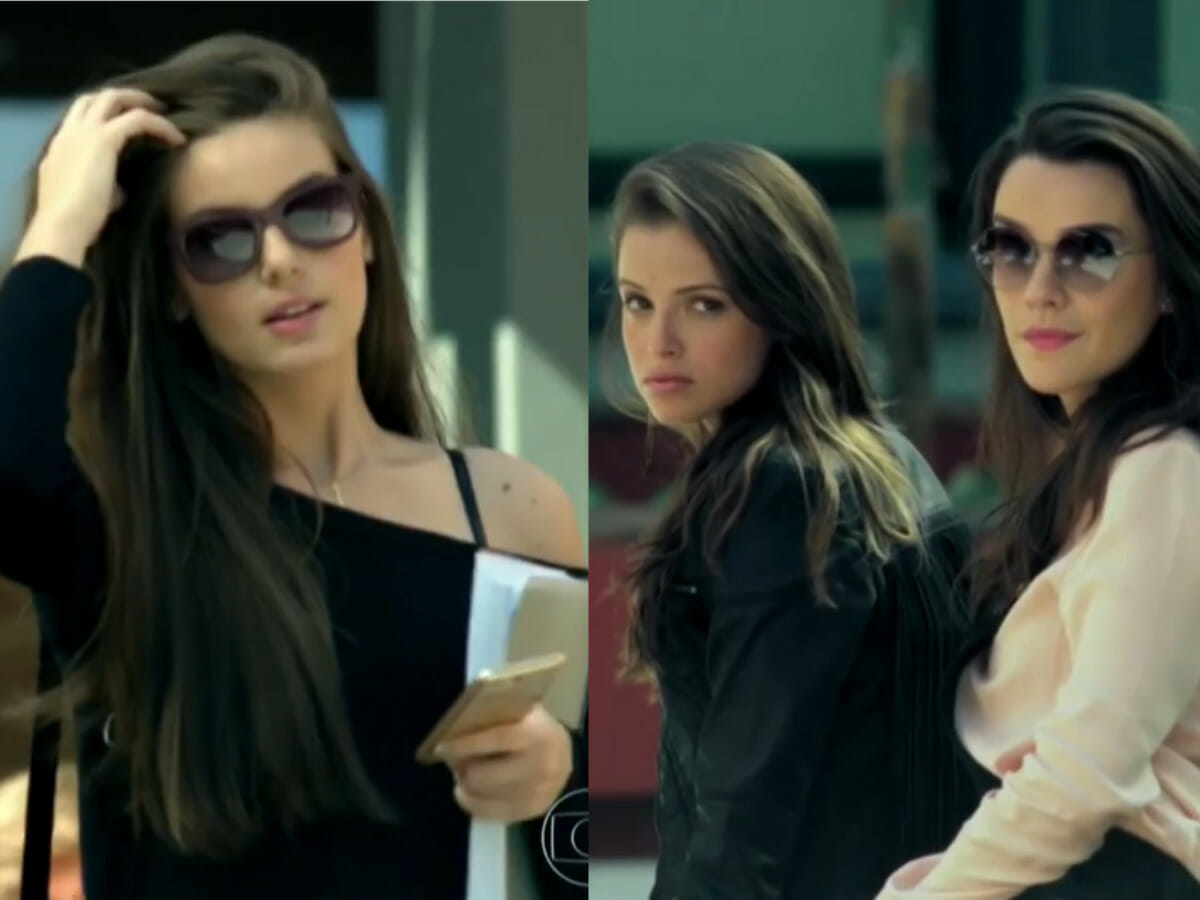 Angel (Camila Queiroz) chega poderosa na escola (Reprodução/Globo)