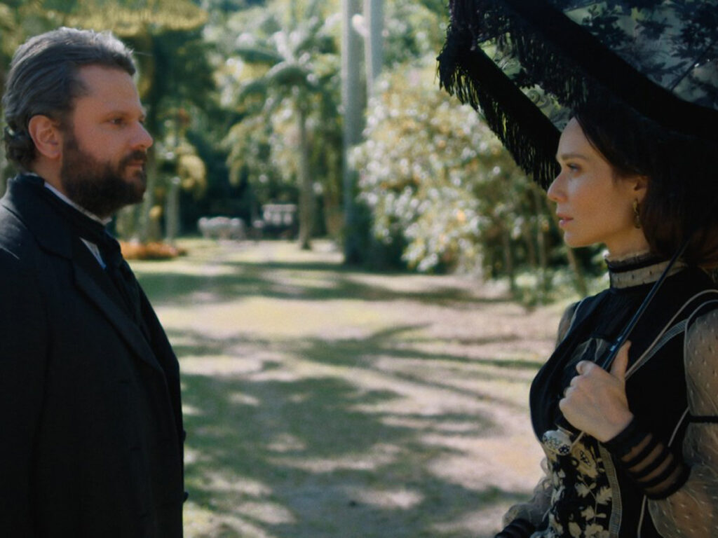 Dom Pedro II (Selton Mello) e Luísa (Mariana Ximenes) em Nos Tempos do Imperador