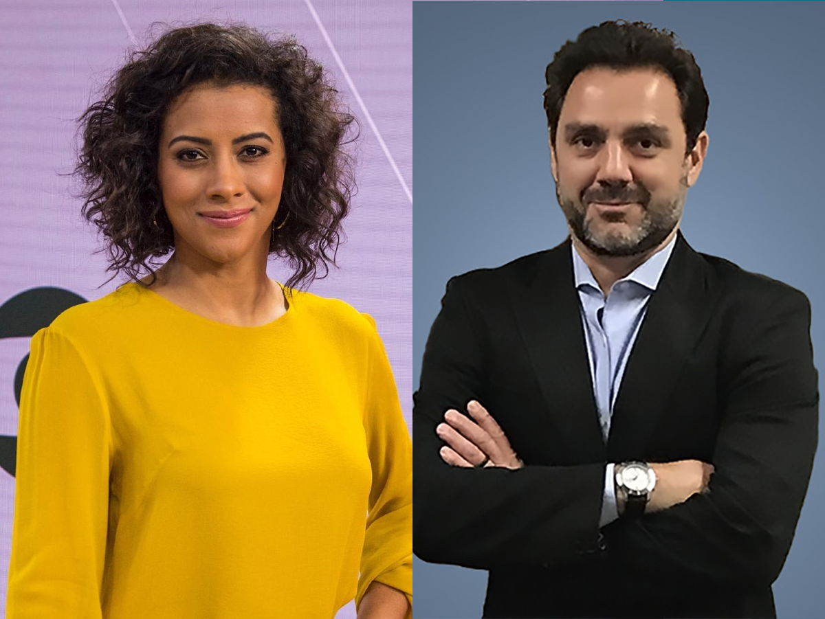 Aline Midlej e Paulo Renato