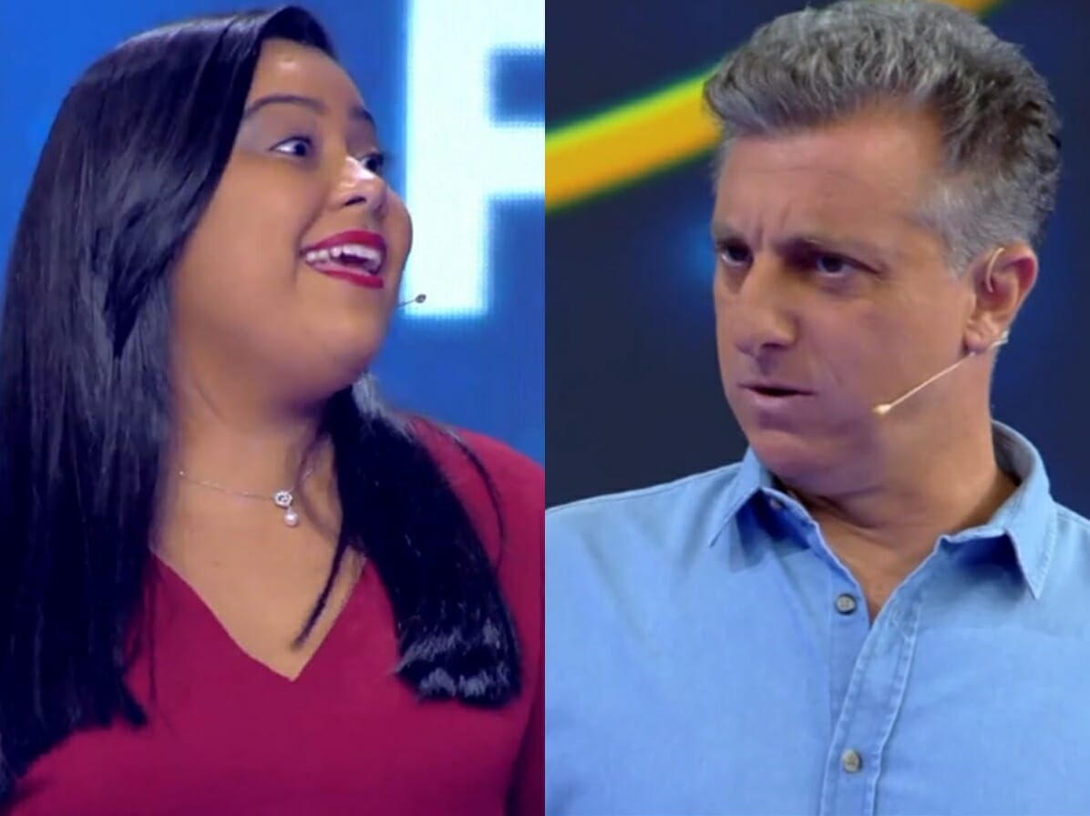 Luciano Huck esquece papel importante de Juliana Paes em game do 'Caldeirão' (Reprodução: Globo)